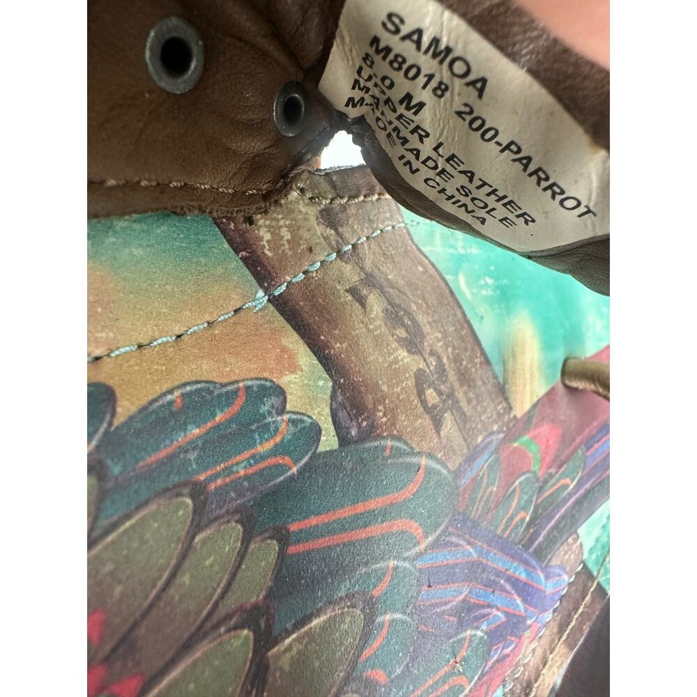 Tommy Bahama Samoa Parrot Beach Vibes Leather Sandals Men's Size 8 M Flip Flops - Picture 8 of 14